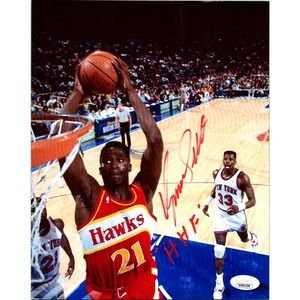 Dominique Wilkins Signed 8x10 Photo Atlanta Hawks JSA - Slam Dunk Champ